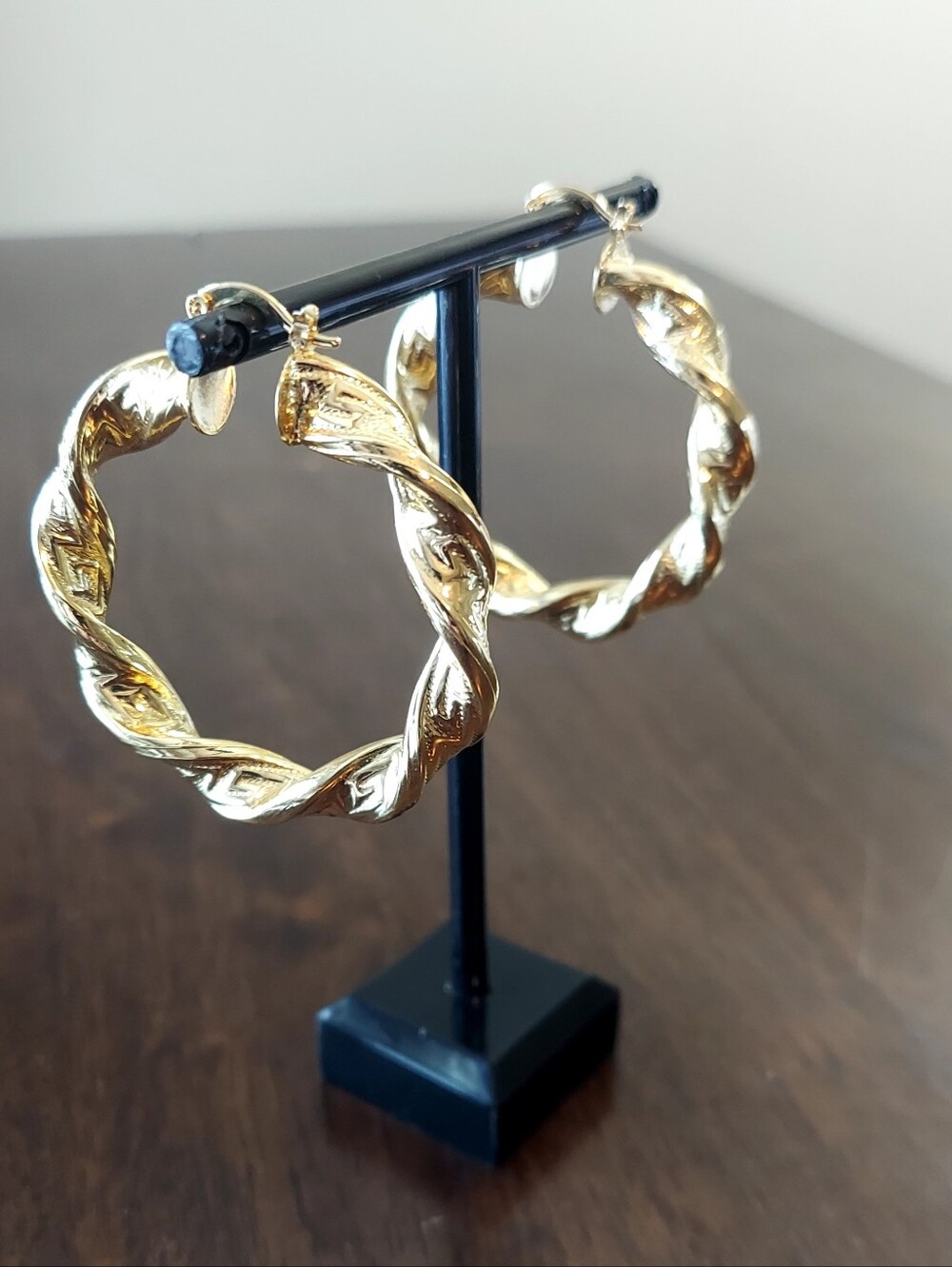 NEW Gold Twisted Hoop Earrings - Women Jewelry